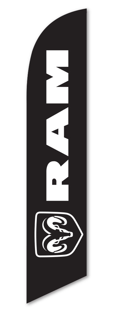 Swooper Banner - DODGE RAM - White - Qty. 1