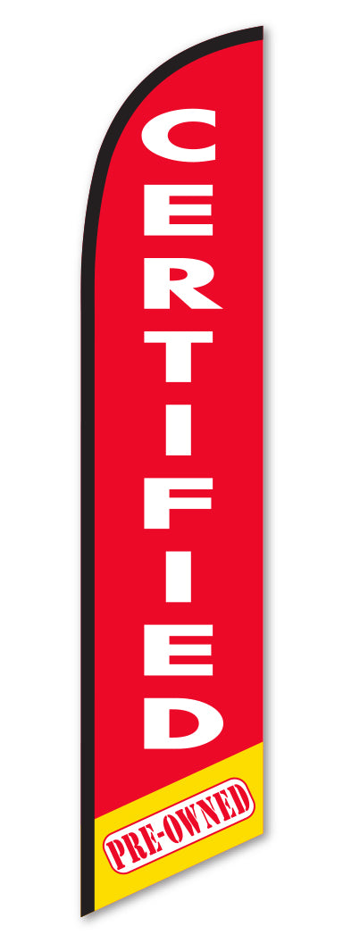 Swooper Banner - CERTIFIED PRE OWNED (RED & WHITE) - Qty. 1