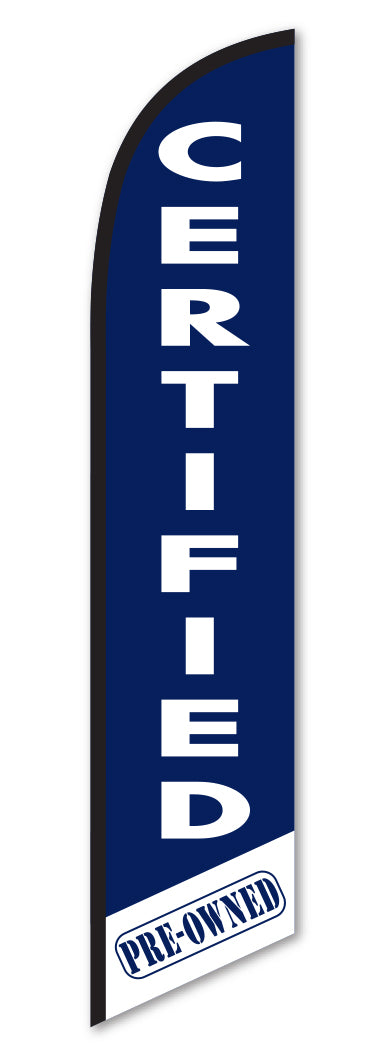 Swooper Banner - CERTIFIED PRE OWNED (BLUE & WHITE)  - Qty. 1