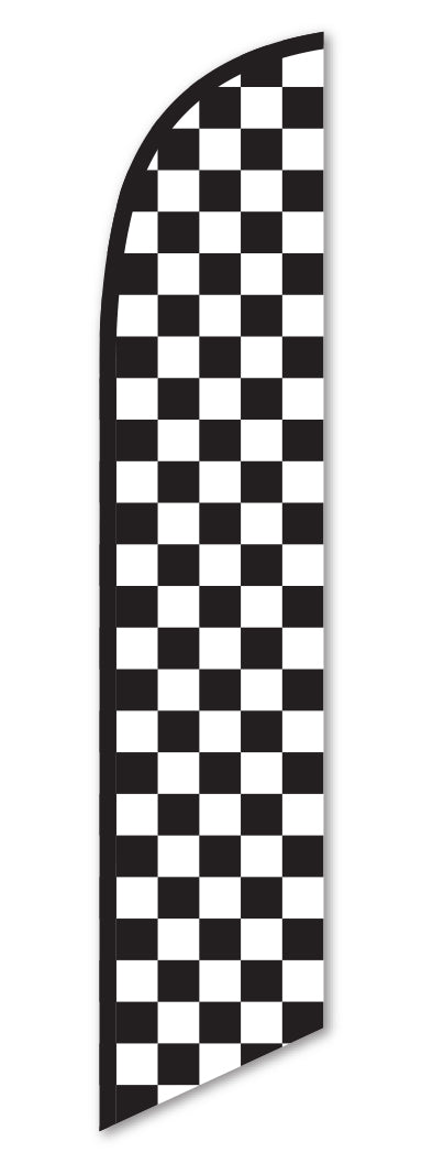 Swooper Banner - CHECKERED FLAG (BLACK & WHITE) - Qty. 1