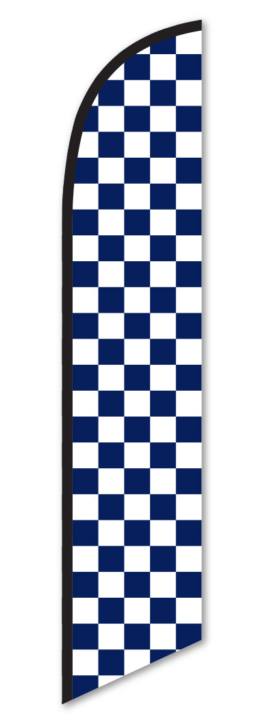 Swooper Banner - CHECKERED FLAG (BLUE & WHITE) - Qty. 1