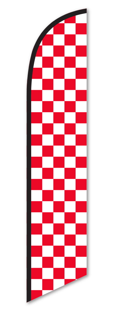 Swooper Banner - CHECKERED FLAG (RED & WHITE) - Qty. 1