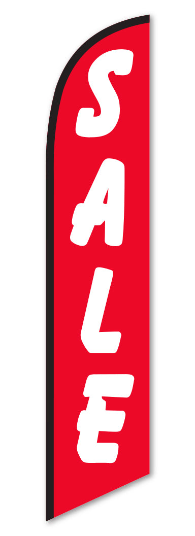 Swooper Banner - SALE - (WHITE LETTER/RED BACKGROUND) - Qty. 1