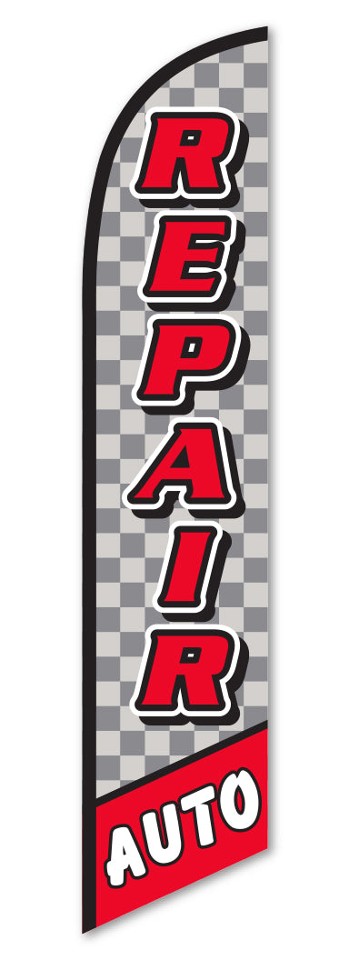 Swooper Banner - AUTO REPAIR (Checkered) - Qty. 1