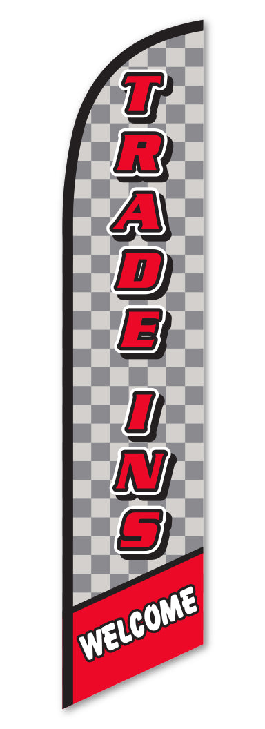 Swooper Banner - TRADE INS WELCOME (Checkered) - Qty. 1