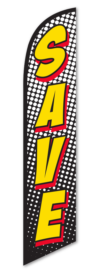 Swooper Banner - SAVE (Red & Yellow) - Qty. 1