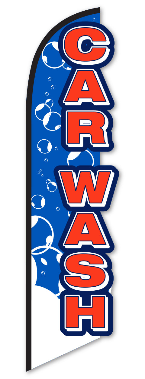 3-D Swooper Banner - Car Wash - Qty. 1