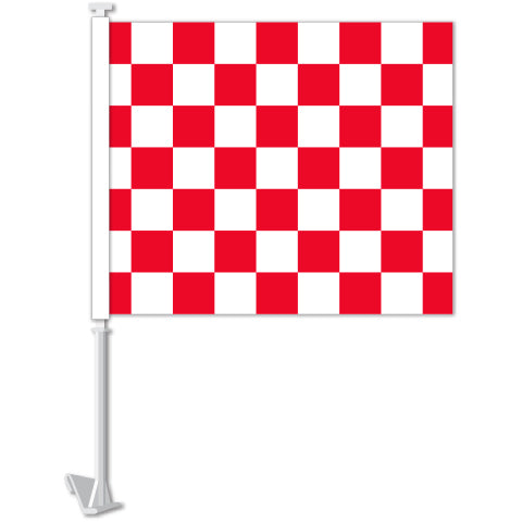 Standard Clip-On Flag - Red/White Checkered - Qty. 1