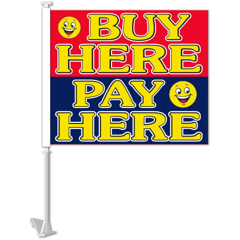 Standard Clip-On Flag - Buy Here Pay Here  - Qty. 1
