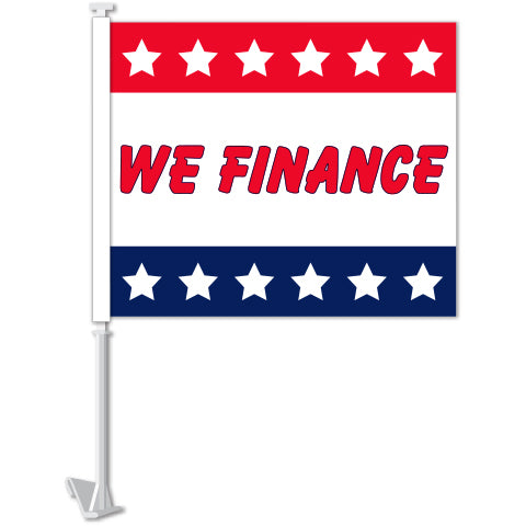 Standard Clip-On Flag - We Finance with Stars - Qty. 1