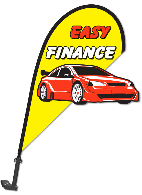3D Clip on Paddle Flag - Easy Finance - Qty. 1