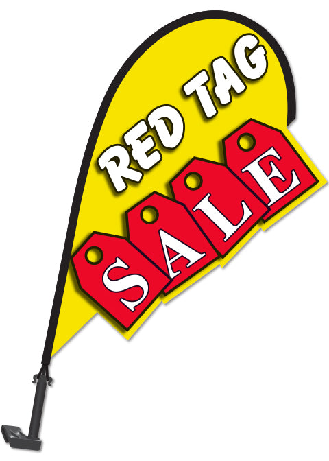 3D Clip on Paddle Flag - Red Tag Sale - Qty. 1