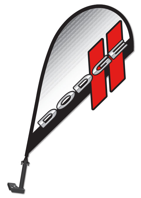 3D Clip on Paddle Flag - Dodge - Qty. 1