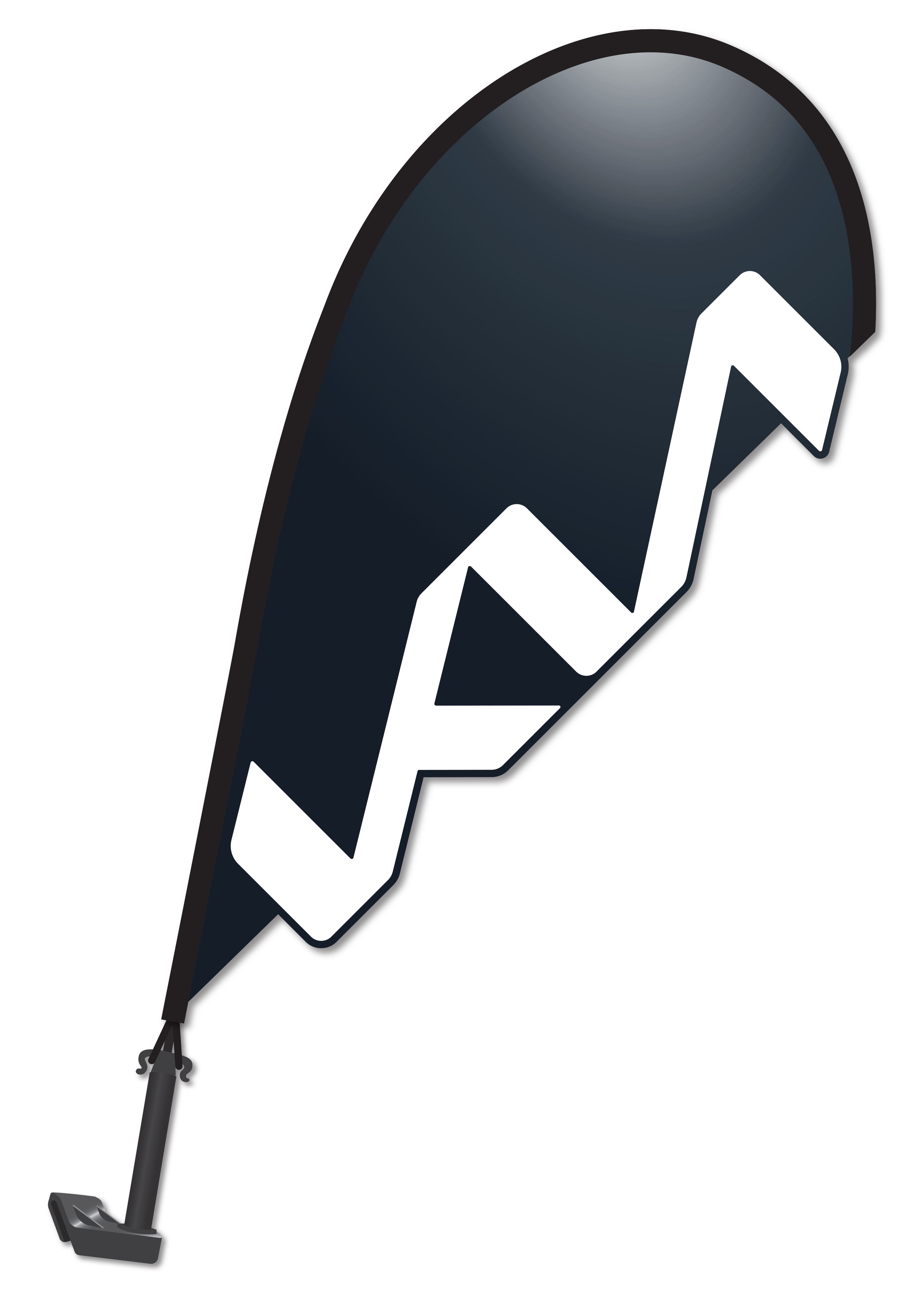 3D Clip on Paddle Flag - KIA - Qty. 1