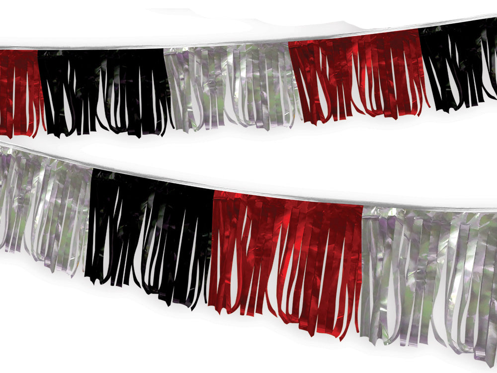 Metallic Streamers-Black/Silv/Red-1