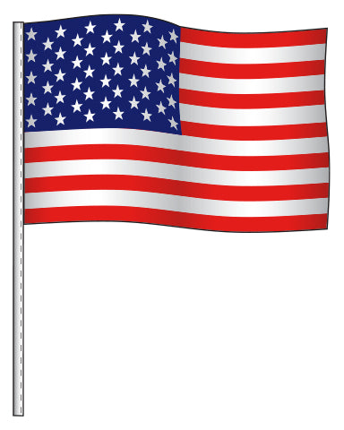 Antenna Flag - Supreme Cloth - American Flag -  Qty. 12