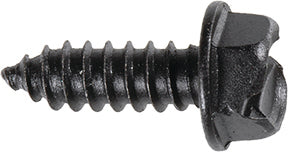 Lic Plate Screw Slotted Hex Washer Head - Black E-Coat-#14  X 3/4" Qty. 100
