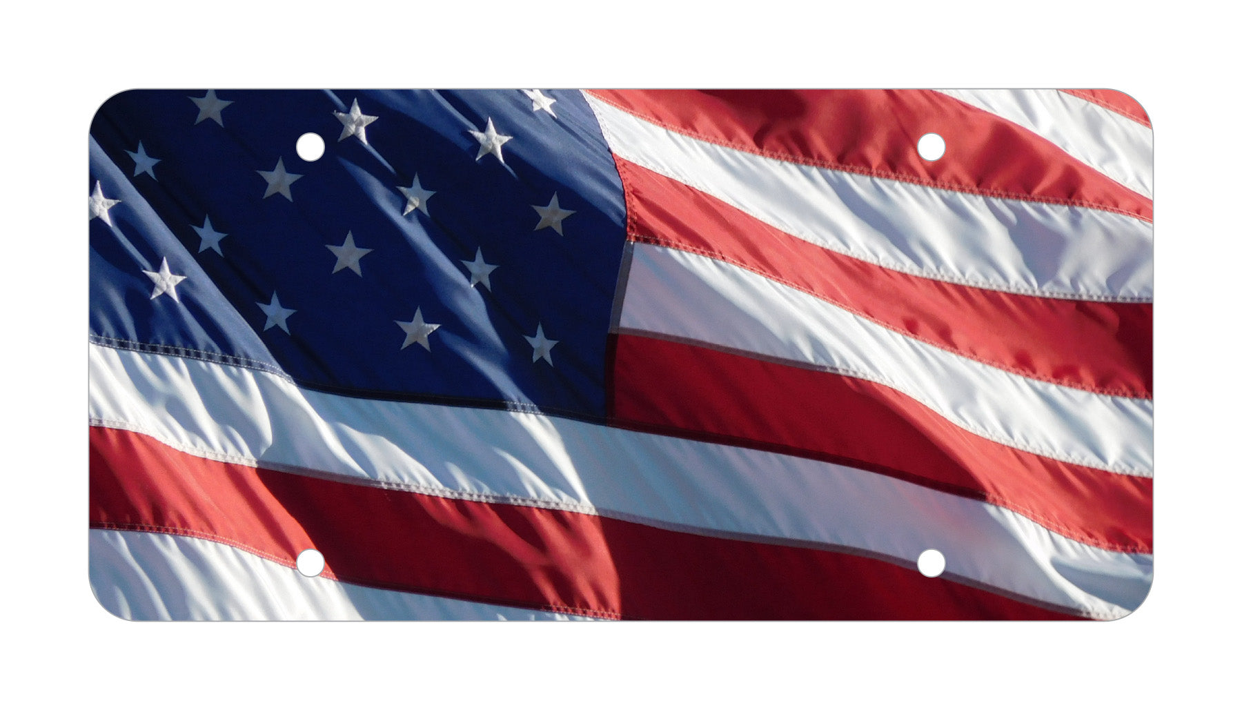 US Flag Polyethylene Car Plate .023"