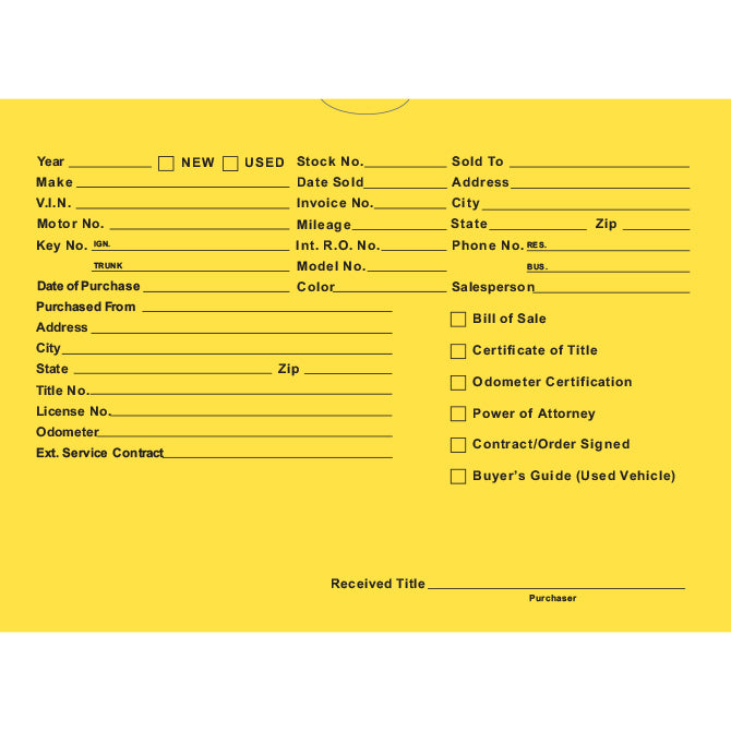 Vehicle Deal Jackets, Printed - DSA-546-YELLOW - Box of 100