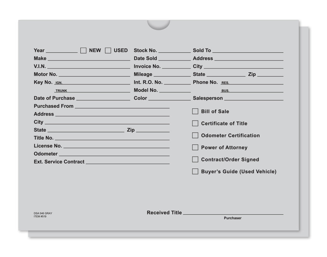 Vehicle Deal Jackets, Printed - DSA-546-GRAY - Box of 100