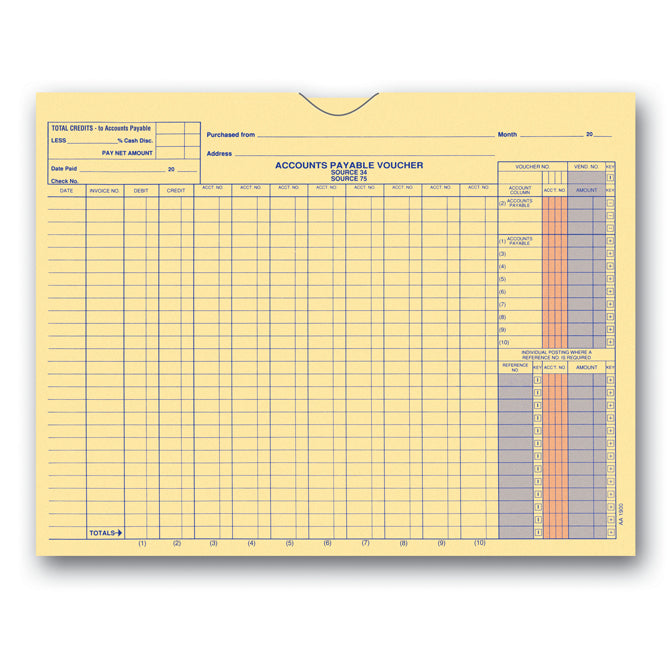 Accounts Payable Voucher Envelope - A-1900 Buff - Qty. 100