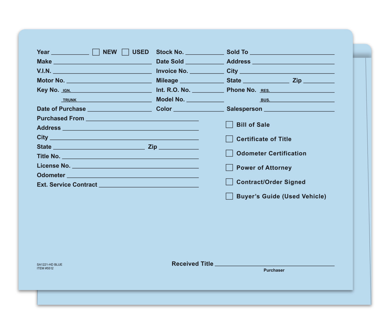 Heavy Duty Deal Jacket, Printed - SA1221-HD-BLUE - Box of 500