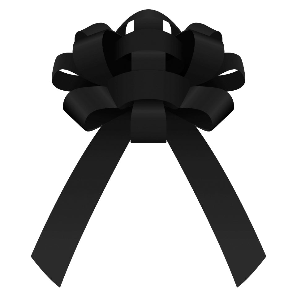 Car Bow - Black Vinyl  30" - Qty. 1