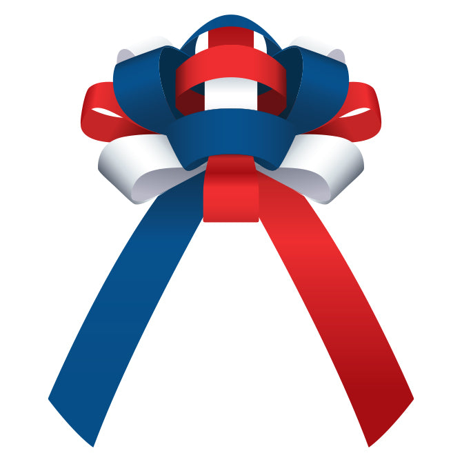 Car Bow - Patriotic Vinyl  30" - Qty. 1