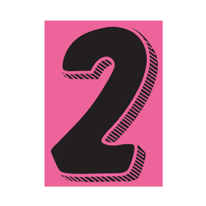 Window Sticker - 7 1/2" Black/Pink #2 - Qty. 12