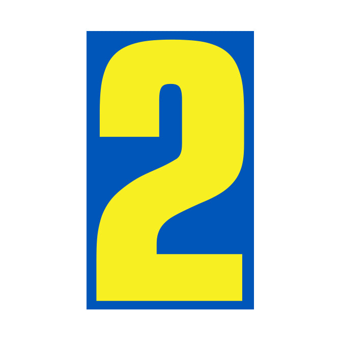 Window Sticker - 9 1/2" Blue/Yellow #2 - Qty. 12