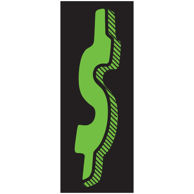 Window Sticker - 11 1/2" Fluor. Green/Black '$' - Qty. 12
