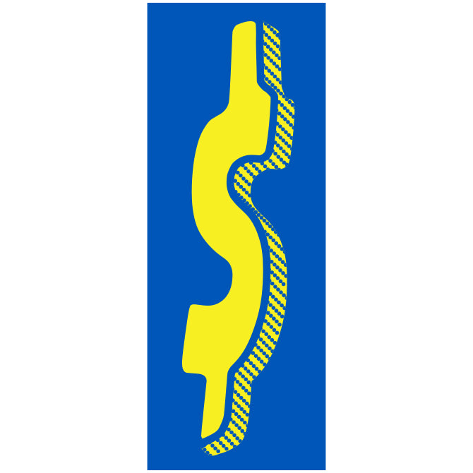 Window Sticker - 11 1/2" Blue/Yellow $ - Qty. 12