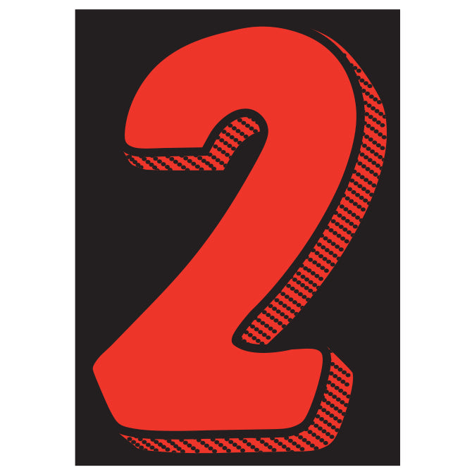 Window Sticker - 7 1/2" Red/Black #2 - Qty. 12