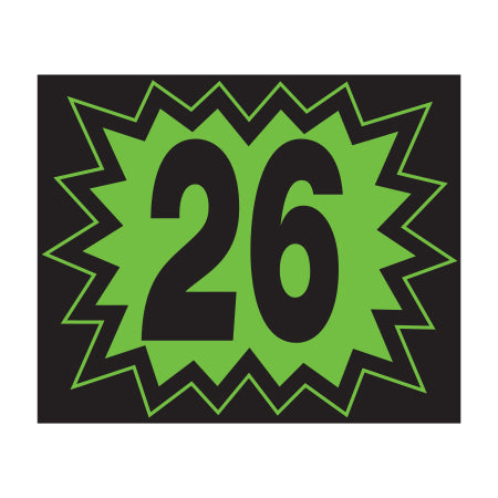 Window Sticker - Blasts - Black & Green - 2026 - Qty. 12
