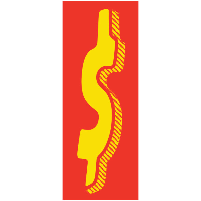 Window Sticker - 11 1/2" Yellow/Red "$"- Qty. 12