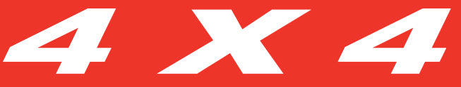 WHITE on RED Slogan - 4 X 4 - Qty. 12