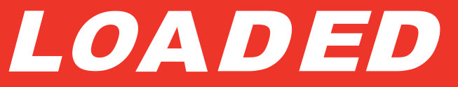 WHITE on RED Slogan - Loaded - Qty. 12