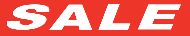 WHITE on RED Slogan - Sale - Qty. 12