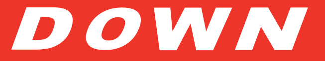 WHITE on RED Slogan - Down - Qty. 12