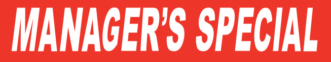 WHITE on RED Slogan - Manager's Special - Qty. 12