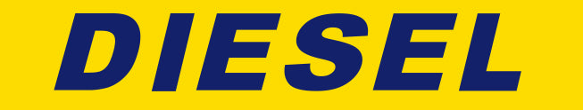 BLUE on YELLOW Slogan - Diesel - Qty. 12