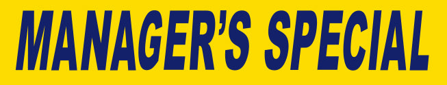 BLUE on YELLOW Slogan - Manager's Special - Qty. 12