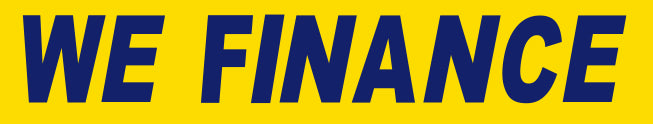 BLUE on YELLOW Slogan - We Finance - Qty. 12