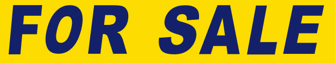 BLUE on YELLOW Slogan - For Sale - Qty. 12