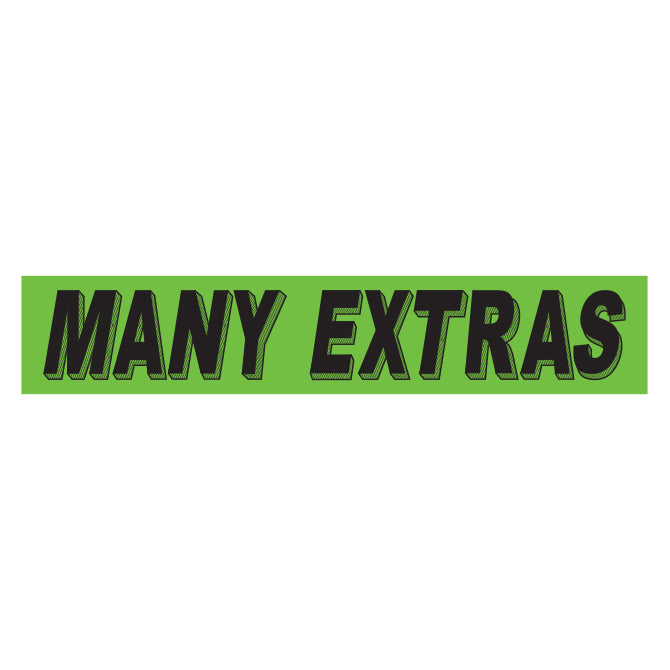 Flourescent Green & Black Slogan - Many Extras - Qty. 12