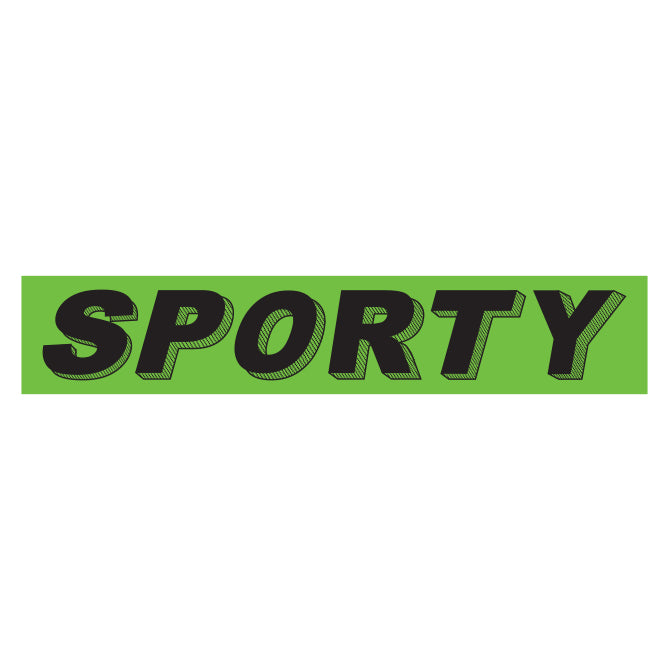 Flourescent Green & Black Slogan - Sporty - Qty. 12