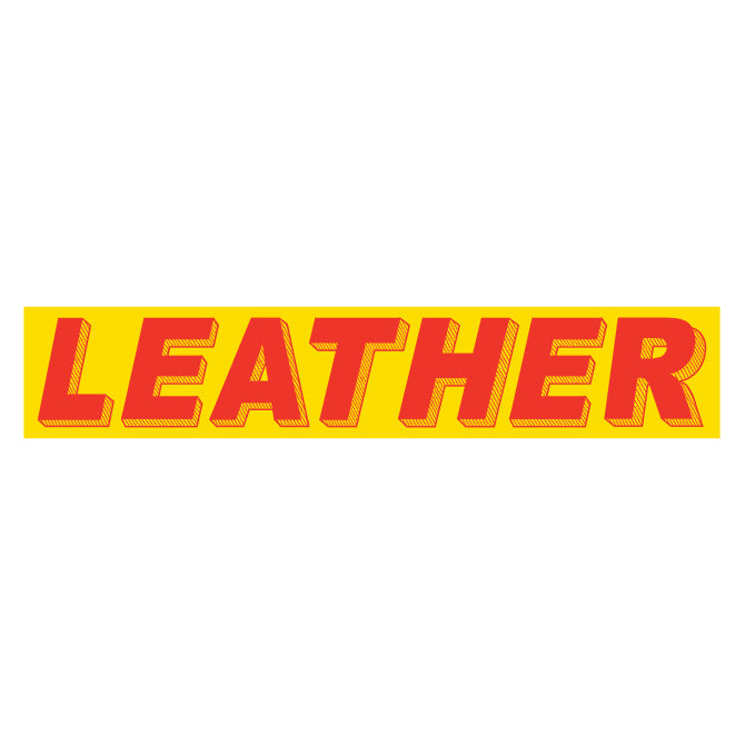 Yellow & Red Slogan - Leather - Qty. 12