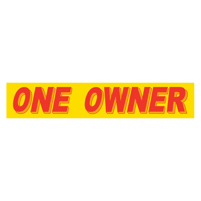 Yellow & Red Slogan - One Owner - Qty. 12
