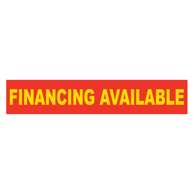 Yellow & Red Slogan - Financing Available - Qty. 12