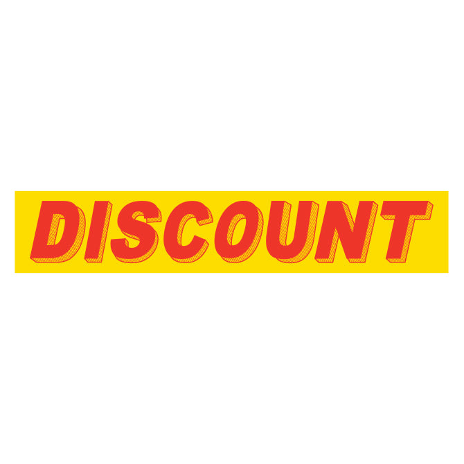 Yellow & Red Slogan - Discount - Qty. 12